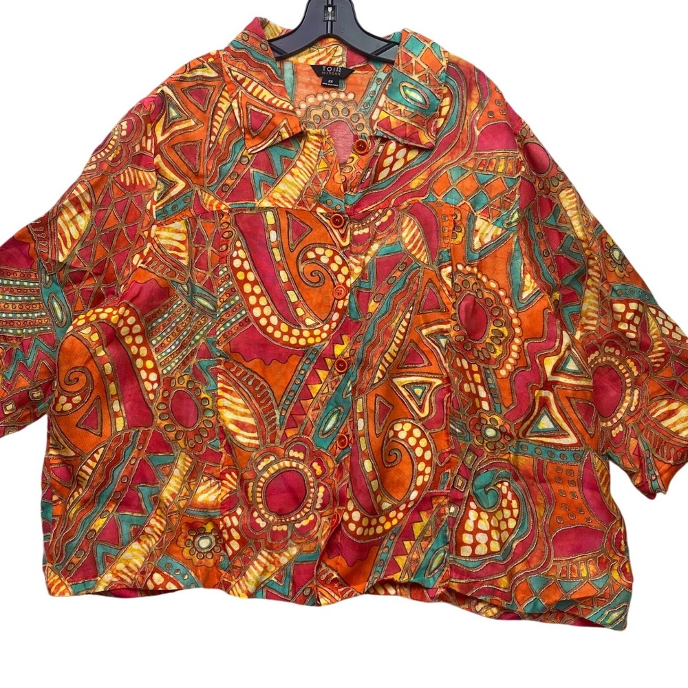 Vintage Toni Morgan Womens 3XL Abstract Mature Festival Career Office‎ Boho